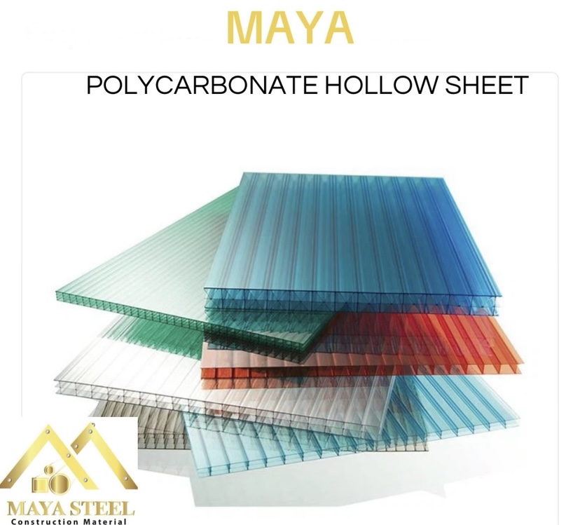 Colored Polycarbonate hollow sheet-blue, green, red, clear